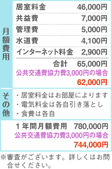 月額費用他